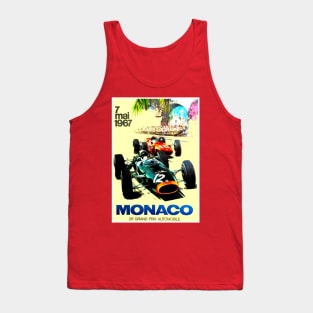 Monaco Vintage 1967 Grand Prix Auto Road Racing Advertising Print Tank Top